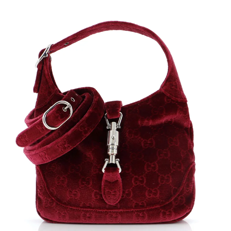 Christian Dior bags with a side - pocket for holding a water bottleJackie 1961 Hobo GG Velvet Small